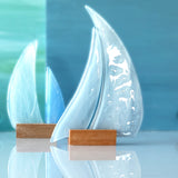 Harbour cruising | White + blue Sailboat - Large