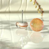 Dichro | Light Salmon stud earrings