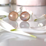 Dichro | Light Salmon stud earrings
