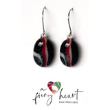 Black Red White | Drop earrings
