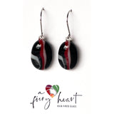 Black Red White | Drop earrings