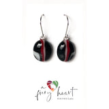 Black Red White | Drop earrings