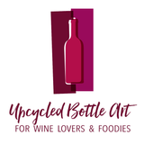 Wine bottle platter | Deep dish (clear/blue tint)