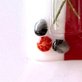 Tiny magnetic vase | Red + White