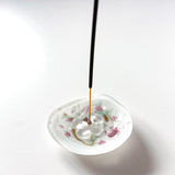 Incense holder | Pink + Gold