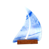 Harbour cruising | White + blue Sailboat - Large