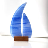 Harbour cruising | White Blue Sailboat - Small
