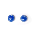 Skyblue dichroic stud earings