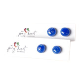 Skyblue dichroic stud earings