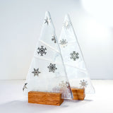 Christmas Ornament | Table-top White Christmas Tree with Snowflakes