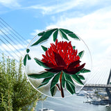 Waratah floral suncatcher, 20 cm diameter