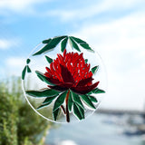 Waratah floral suncatcher, 20 cm diameter