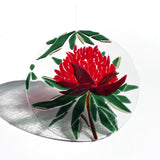 Waratah floral suncatcher, 20 cm diameter
