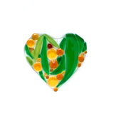 Golden Wattle Love Heart Suncatcher