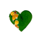 Golden Wattle Love Heart Suncatcher