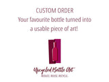 Custom Keepsake Platter - Your favourite bottle turned into a usable piece of art