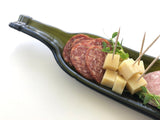Wine bottle platter | Deep dish (brown/green)