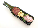 Wine bottle platter | Deep dish (brown/green)