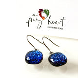 Dichro | Blue drop earrings
