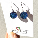 Dichro | Blue drop earrings