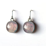 Dichro | Pink(ish) drop earrings