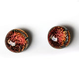 Dichro | Rust stud earrings