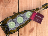 Wine bottle platter | Three-sectioned dish (brown/green)