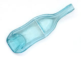 Wine bottle platter | Dip dish (clear/blue tint)