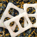 Scarf holder + Shirt Buckle | White