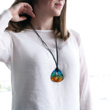 Dappling blue and rich amber