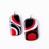 Black Red White | Pendant - Rounded rectangle