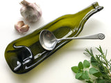 Wine bottle platter | Deep dish (brown/green)