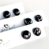 Elegant | Black + Gold - Stud earrings