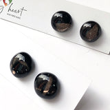 Elegant | Black + Gold - Stud earrings