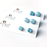 Unicolour | Moody Blue - Stud earrings