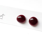 Unicolour | Cherry red - Stud earrings