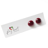 Unicolour | Cherry red - Stud earrings