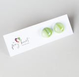 Pastels | Green - Stud earrings
