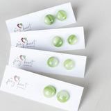 Pastels | Green - Stud earrings