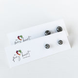 Stripes | Grey - Stud earrings