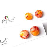 Fun | Mixed orange - Stud earrings