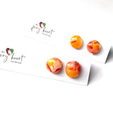 Fun | Mixed orange - Stud earrings