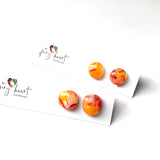 Fun | Mixed orange - Stud earrings