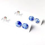 Fun | Mixed blue - Stud earrings