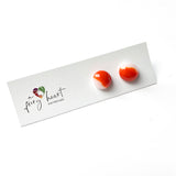 Fun | Orange + White - Stud earrings