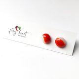 Fun | Orange + White - Stud earrings