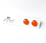 Unicolour | Orange - Stud earrings