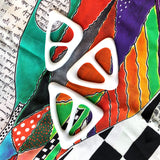 Scarf holder + Shirt Buckle | White