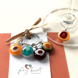 Hostess Gift Set | Wine bottle cheese board, wine glass charms + gift wrap