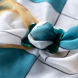 Shirt buckle + Scarf holder | Teal transparent